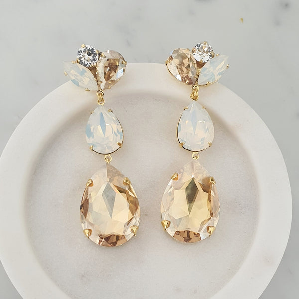 Angie Gold Statement Drop Earrings