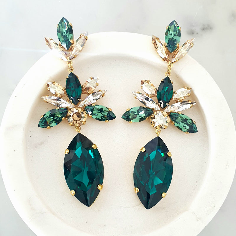 Empress Emerald Statement Earrings