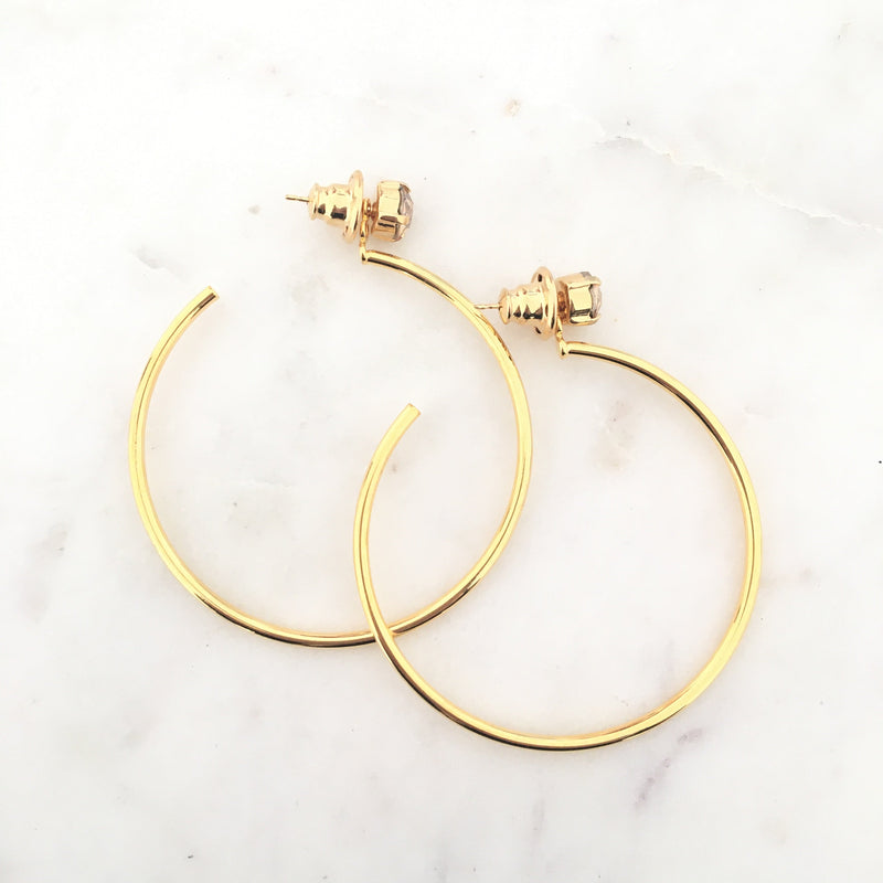 Launch Party Hoops - Rose Gold Hoop Earrings