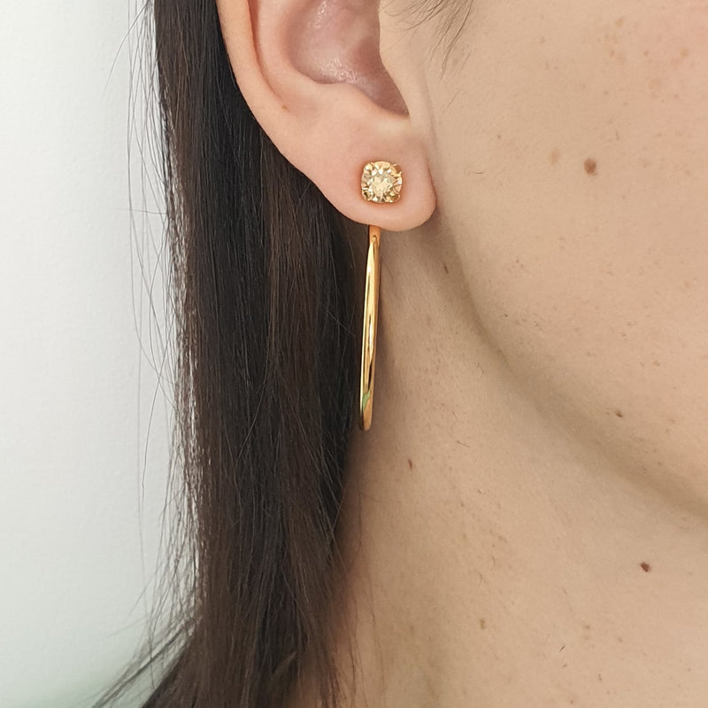Small Launch Party Gold Hoops