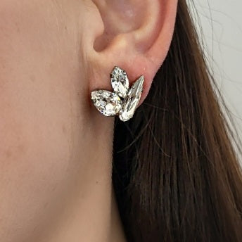 Krystal Swarovski Crystal Earring Studs - Rhodium
