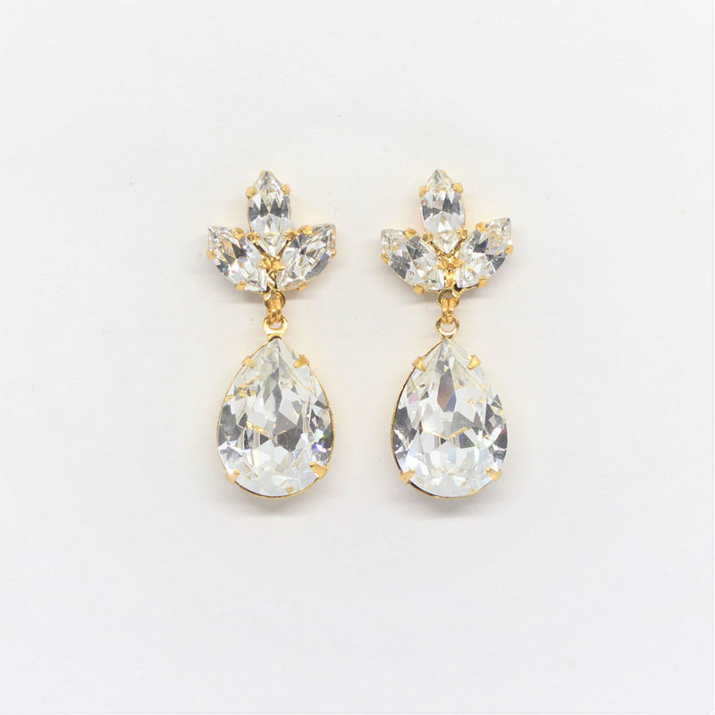 Crystal Gold Earring