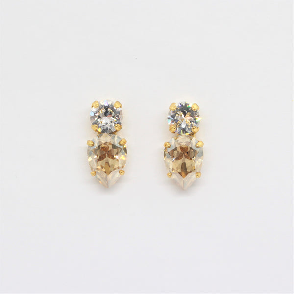 Aspen Studs - Golden Shadow and Crystal