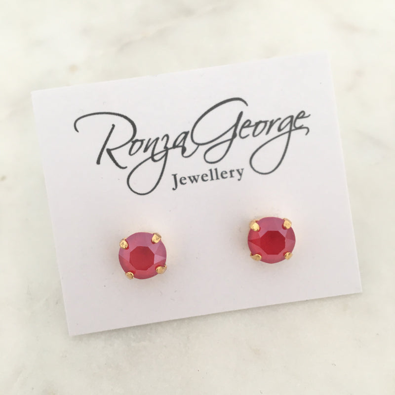 Red Earring Studs