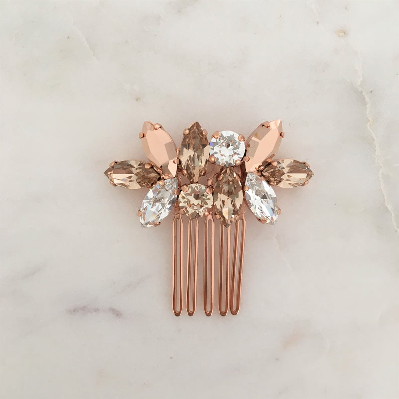 Rose Gold Small Hair Comb