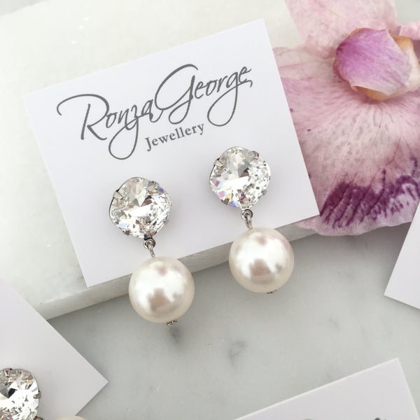 Double sided online earrings swarovski