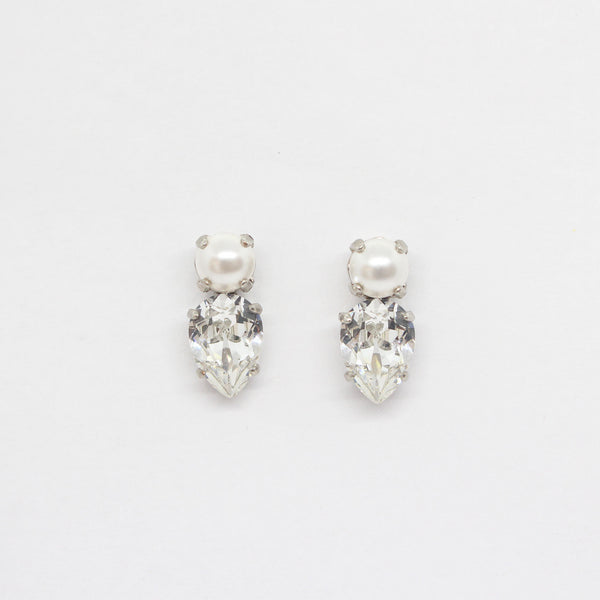 Aspen Studs - Pearl and Crystal
