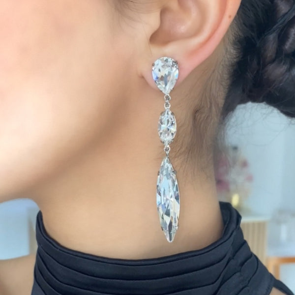 Jolie Sphinx Crystal Long Earrings½