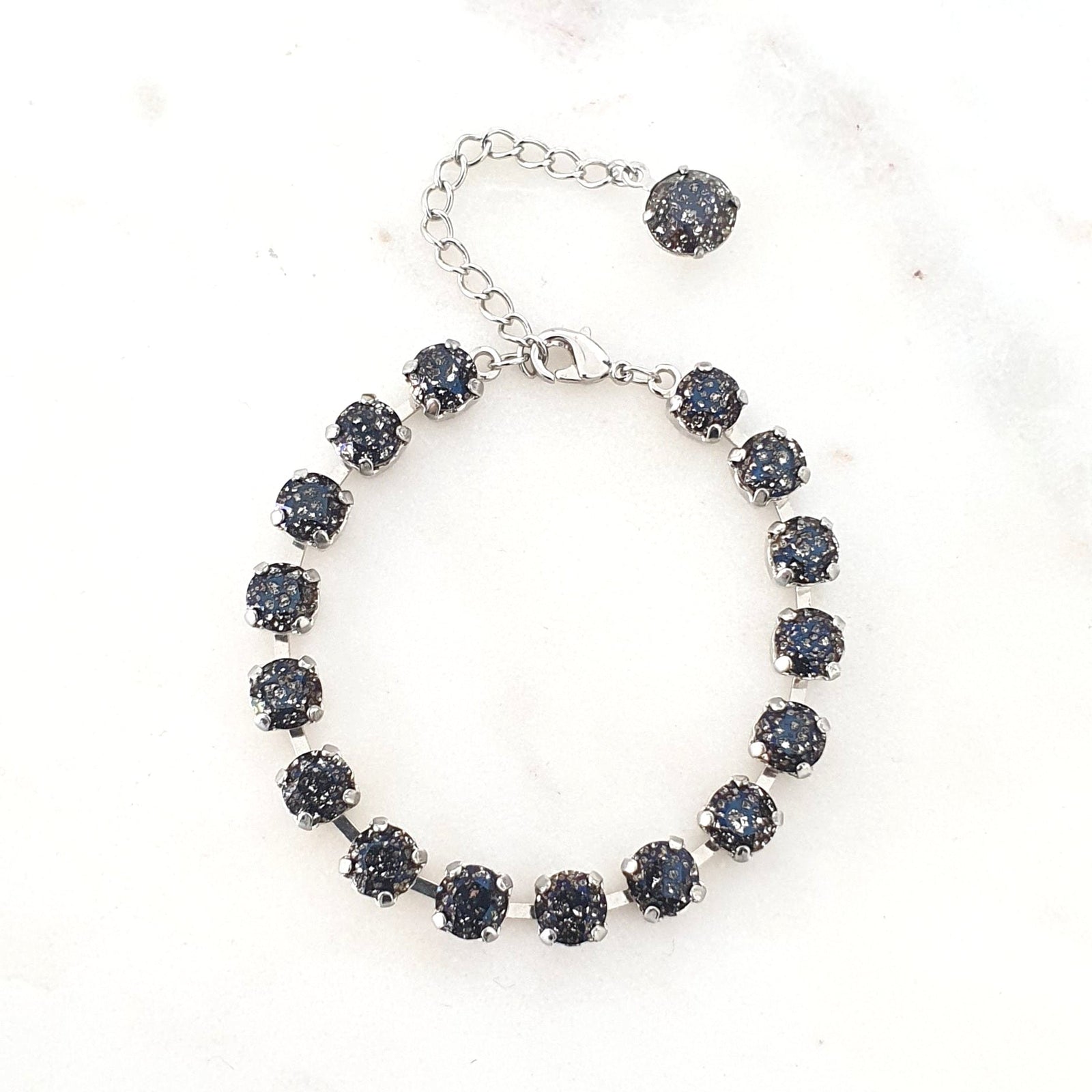 Black Tennis Bracelet - 6mm Swarovski Black Patina – Ronza George 