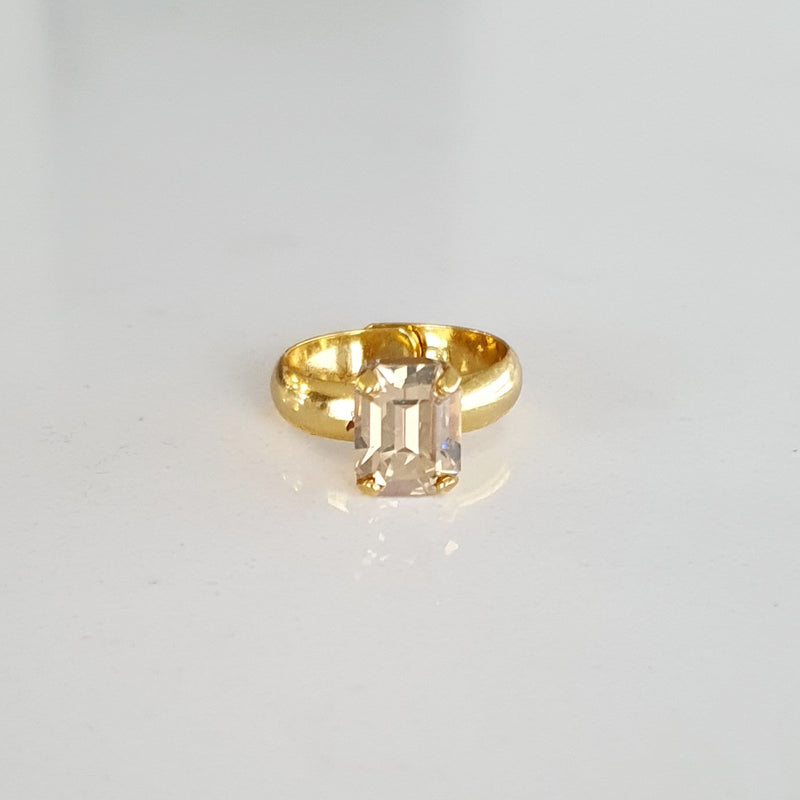 Emerald Cut Gold Ring