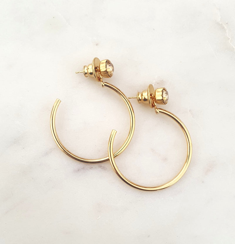 Small Launch Party Rose Gold Hoops