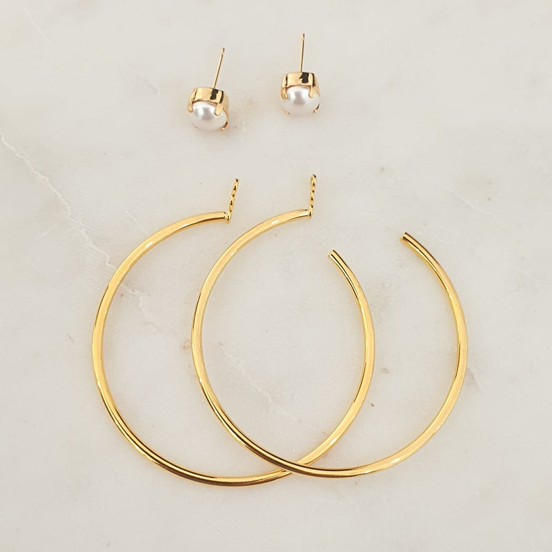 Launch Party Hoops - Rose Gold Hoop Earrings
